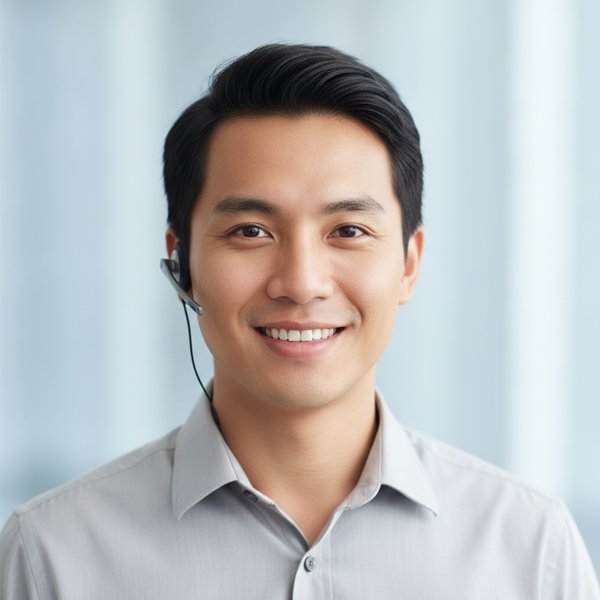 ベトナム語と英語を担当する多言語オペレーター